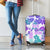 Vintage Hawaii Luggage Cover Hibiscus Tapa Tribal With Hawaiian Quilt Pattern Purple - Wonder Print Shop