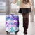 Vintage Hawaii Luggage Cover Hibiscus Tapa Tribal With Hawaiian Quilt Pattern Purple - Wonder Print Shop