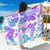 Vintage Hawaii Sarong Hibiscus Tapa Tribal With Hawaiian Quilt Pattern Purple - Wonder Print Shop