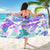 Vintage Hawaii Sarong Hibiscus Tapa Tribal With Hawaiian Quilt Pattern Purple - Wonder Print Shop