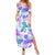 Vintage Hawaii Summer Maxi Dress Hibiscus Tapa Tribal With Hawaiian Quilt Pattern Purple - Wonder Print Shop