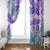 Vintage Hawaii Window Curtain Hibiscus Tapa Tribal With Hawaiian Quilt Pattern Purple - Wonder Print Shop