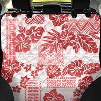 Vintage Hawaii Back Car Seat Cover Hibiscus Tapa Tribal With Hawaiian Quilt Pattern Red LT9 - Wonder Print Shop