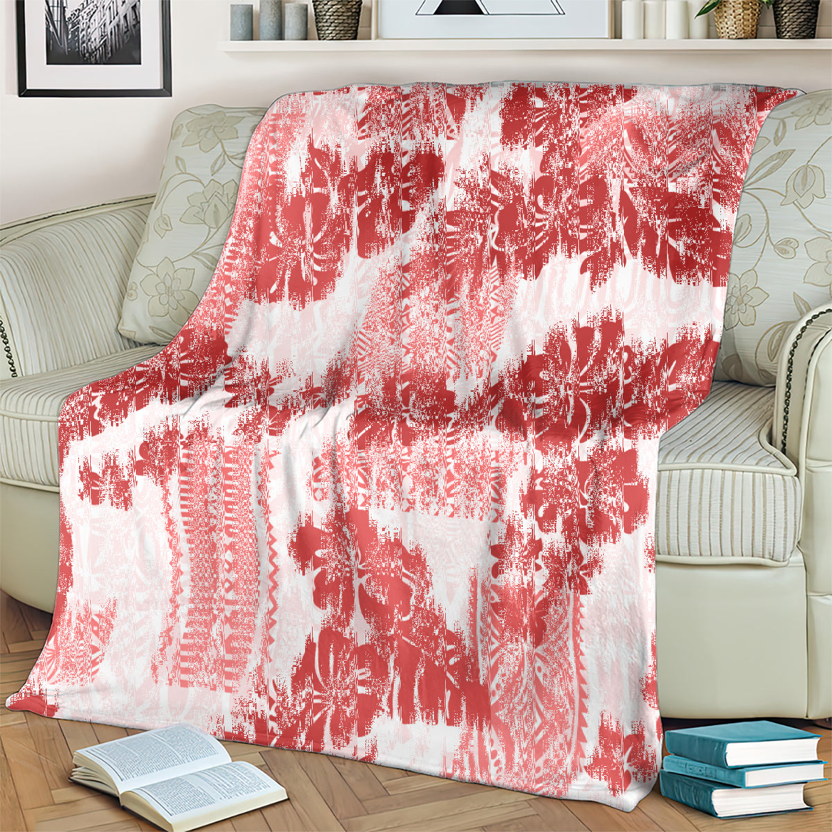vintage-hawaii-blanket-hibiscus-tapa-tribal-with-hawaiian-quilt-pattern-red