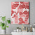 Vintage Hawaii Canvas Wall Art Hibiscus Tapa Tribal With Hawaiian Quilt Pattern Red LT9 - Wonder Print Shop