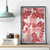 Vintage Hawaii Canvas Wall Art Hibiscus Tapa Tribal With Hawaiian Quilt Pattern Red LT9 - Wonder Print Shop