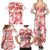 Vintage Hawaii Family Matching Summer Maxi Dress and Hawaiian Shirt Hibiscus Tapa Tribal With Hawaiian Quilt Pattern Red - Wonder Print Shop