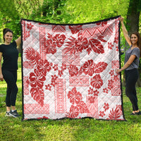 Vintage Hawaii Quilt Hibiscus Tapa Tribal With Hawaiian Quilt Pattern Red - Wonder Print Shop