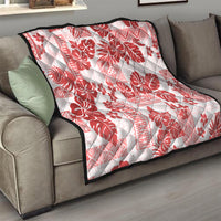 Vintage Hawaii Quilt Hibiscus Tapa Tribal With Hawaiian Quilt Pattern Red - Wonder Print Shop