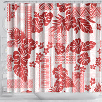 vintage-hawaii-shower-curtain-hibiscus-tapa-tribal-with-hawaiian-quilt-pattern-red