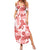 Vintage Hawaii Summer Maxi Dress Hibiscus Tapa Tribal With Hawaiian Quilt Pattern Red - Wonder Print Shop