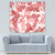 Vintage Hawaii Tapestry Hibiscus Tapa Tribal With Hawaiian Quilt Pattern Red - Wonder Print Shop