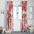 Vintage Hawaii Window Curtain Hibiscus Tapa Tribal With Hawaiian Quilt Pattern Red - Wonder Print Shop