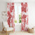 Vintage Hawaii Window Curtain Hibiscus Tapa Tribal With Hawaiian Quilt Pattern Red - Wonder Print Shop