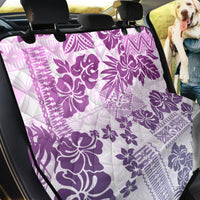 Vintage Hawaii Back Car Seat Cover Hibiscus Tapa Tribal With Hawaiian Quilt Pattern Violet LT9 - Wonder Print Shop