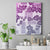 Vintage Hawaii Canvas Wall Art Hibiscus Tapa Tribal With Hawaiian Quilt Pattern Violet LT9 - Wonder Print Shop