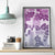 Vintage Hawaii Canvas Wall Art Hibiscus Tapa Tribal With Hawaiian Quilt Pattern Violet LT9 - Wonder Print Shop