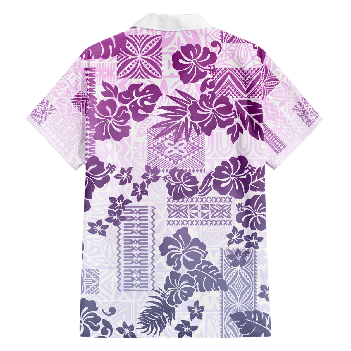 Vintage Hawaii Family Matching Short Sleeve Bodycon Dress and Hawaiian Shirt Hibiscus Tapa Tribal With Hawaiian Quilt Pattern Violet - Wonder Print Shop