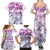 Vintage Hawaii Family Matching Summer Maxi Dress and Hawaiian Shirt Hibiscus Tapa Tribal With Hawaiian Quilt Pattern Violet - Wonder Print Shop