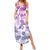 Vintage Hawaii Family Matching Summer Maxi Dress and Hawaiian Shirt Hibiscus Tapa Tribal With Hawaiian Quilt Pattern Violet - Wonder Print Shop