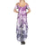 Vintage Hawaii Family Matching Summer Maxi Dress and Hawaiian Shirt Hibiscus Tapa Tribal With Hawaiian Quilt Pattern Violet - Wonder Print Shop