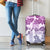 Vintage Hawaii Luggage Cover Hibiscus Tapa Tribal With Hawaiian Quilt Pattern Violet - Wonder Print Shop
