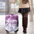 Vintage Hawaii Luggage Cover Hibiscus Tapa Tribal With Hawaiian Quilt Pattern Violet - Wonder Print Shop