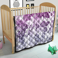 Vintage Hawaii Quilt Hibiscus Tapa Tribal With Hawaiian Quilt Pattern Violet - Wonder Print Shop