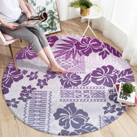 vintage-hawaii-round-carpet-hibiscus-tapa-tribal-with-hawaiian-quilt-pattern-violet