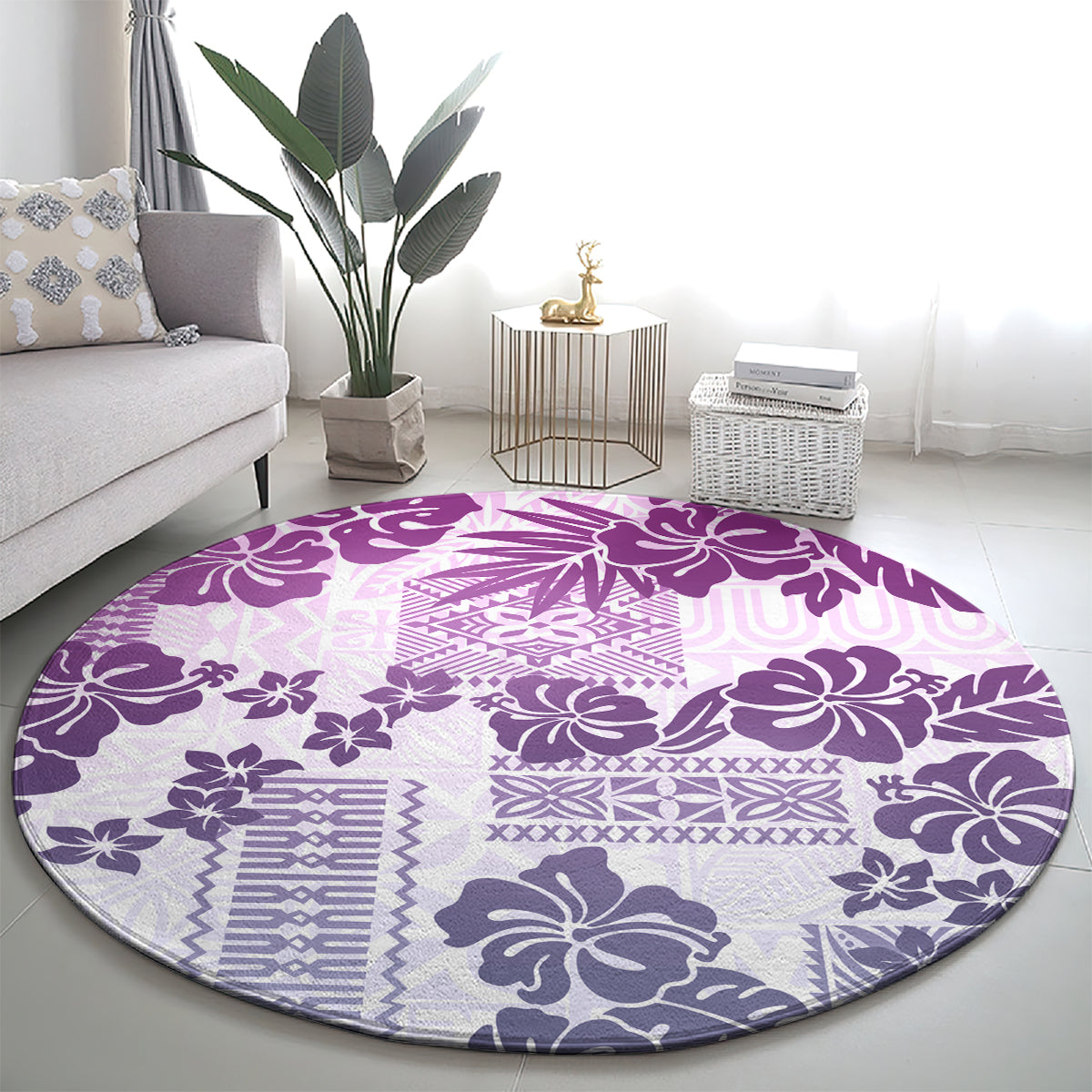 vintage-hawaii-round-carpet-hibiscus-tapa-tribal-with-hawaiian-quilt-pattern-violet
