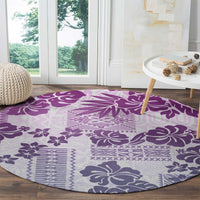 vintage-hawaii-round-carpet-hibiscus-tapa-tribal-with-hawaiian-quilt-pattern-violet