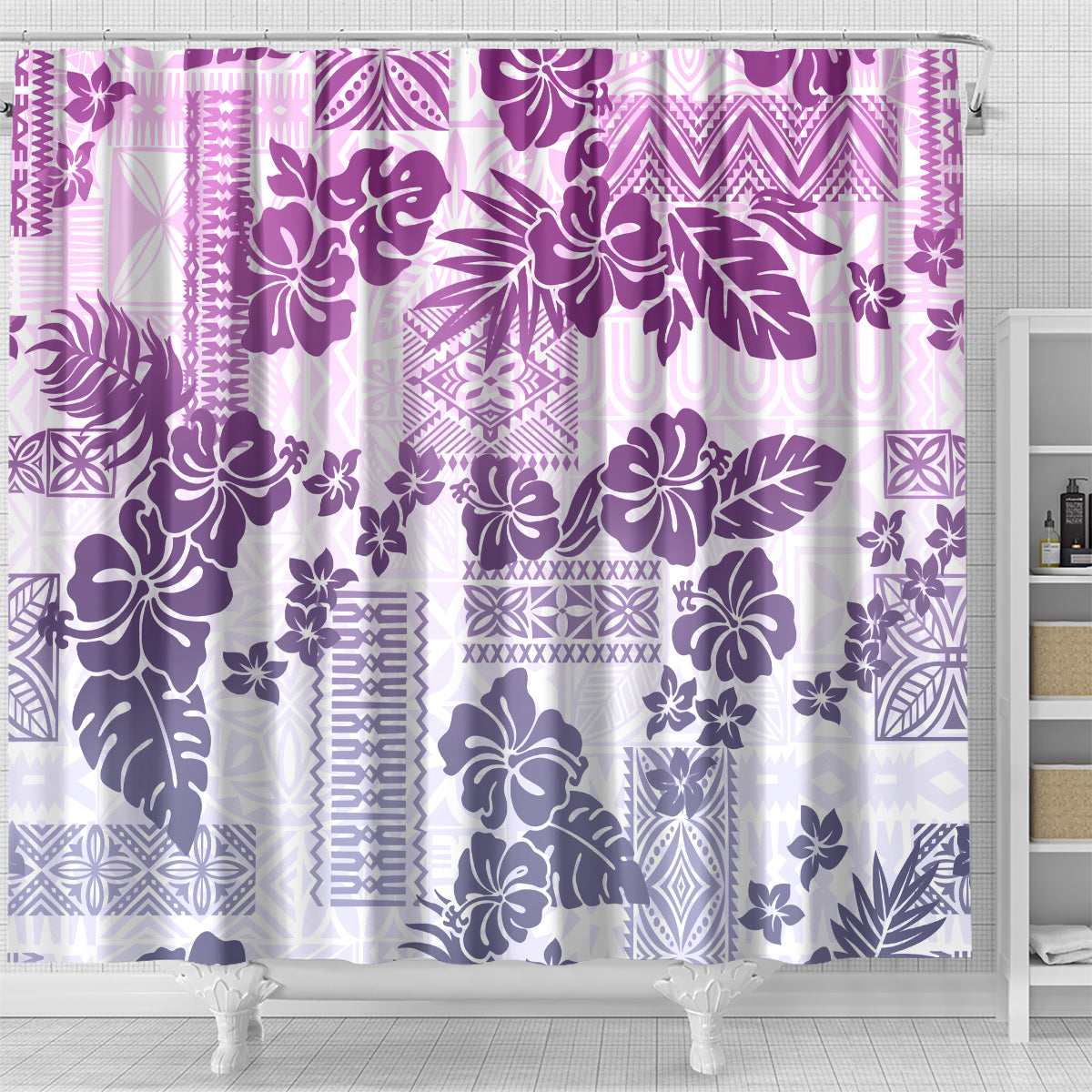 vintage-hawaii-shower-curtain-hibiscus-tapa-tribal-with-hawaiian-quilt-pattern-violet
