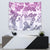 Vintage Hawaii Tapestry Hibiscus Tapa Tribal With Hawaiian Quilt Pattern Violet - Wonder Print Shop