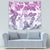 Vintage Hawaii Tapestry Hibiscus Tapa Tribal With Hawaiian Quilt Pattern Violet - Wonder Print Shop