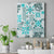Hawaii Tapa Tribal Canvas Wall Art With Hawaiian Quilt Pattern Aqua LT9 - Wonder Print Shop