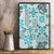 Hawaii Tapa Tribal Canvas Wall Art With Hawaiian Quilt Pattern Aqua LT9 - Wonder Print Shop