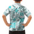 Hawaii Tapa Tribal Kid Hawaiian Shirt With Hawaiian Quilt Pattern Aqua - Wonder Print Shop