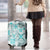 Hawaii Tapa Tribal Luggage Cover With Hawaiian Quilt Pattern Aqua - Wonder Print Shop