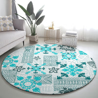 hawaii-tapa-tribal-round-carpet-with-hawaiian-quilt-pattern-aqua