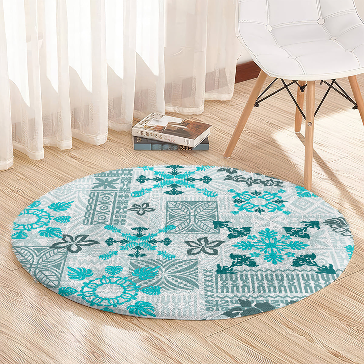 hawaii-tapa-tribal-round-carpet-with-hawaiian-quilt-pattern-aqua