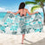Hawaii Tapa Tribal Sarong With Hawaiian Quilt Pattern Aqua - Wonder Print Shop
