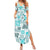 Hawaii Tapa Tribal Summer Maxi Dress With Hawaiian Quilt Pattern Aqua - Wonder Print Shop