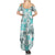 Hawaii Tapa Tribal Summer Maxi Dress With Hawaiian Quilt Pattern Aqua - Wonder Print Shop