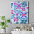 Hawaii Tapa Tribal Canvas Wall Art With Hawaiian Quilt Pattern Blue LT9 - Wonder Print Shop