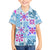Hawaii Tapa Tribal Kid Hawaiian Shirt With Hawaiian Quilt Pattern Blue - Wonder Print Shop