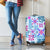 Hawaii Tapa Tribal Luggage Cover With Hawaiian Quilt Pattern Blue - Wonder Print Shop