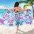 Hawaii Tapa Tribal Sarong With Hawaiian Quilt Pattern Blue - Wonder Print Shop