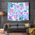 Hawaii Tapa Tribal Tapestry With Hawaiian Quilt Pattern Blue - Wonder Print Shop