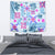 Hawaii Tapa Tribal Tapestry With Hawaiian Quilt Pattern Blue - Wonder Print Shop