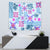Hawaii Tapa Tribal Tapestry With Hawaiian Quilt Pattern Blue - Wonder Print Shop